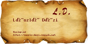 László Dézi névjegykártya